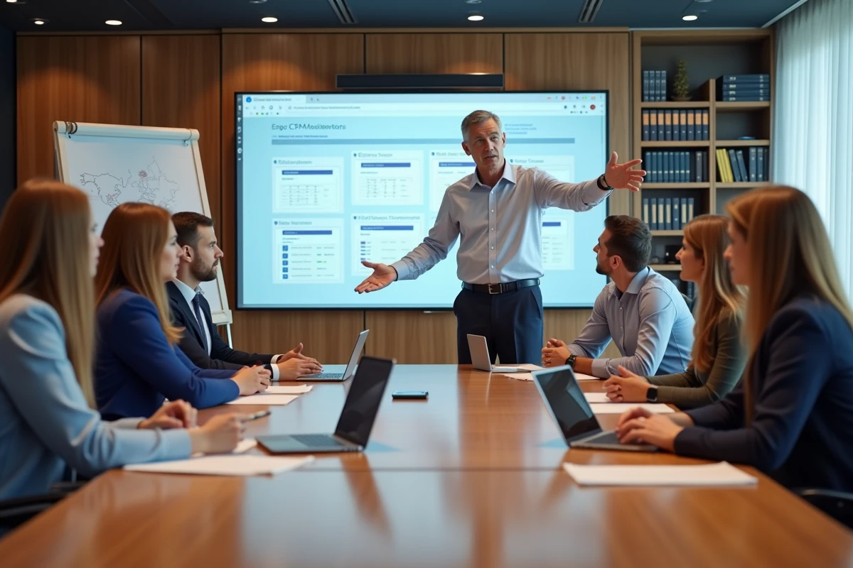 Groupe de professionnels lors d